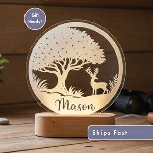 Deer Night Light – Personalized Gift for Kids & Nature Lovers